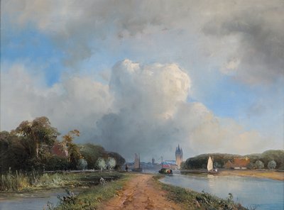 View of the Vliet near Delft by Johan Barthold Jongkind